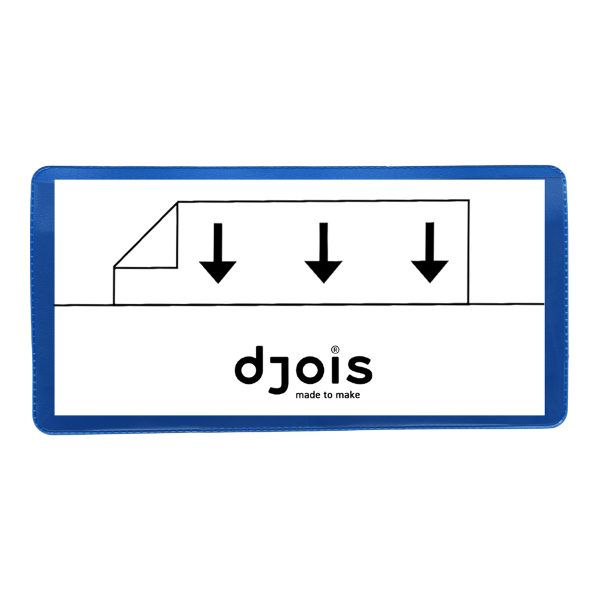 Djois magnetická kapsa na logistický štítek, 160 × 80 mm, PVC, modrá, 50 ks