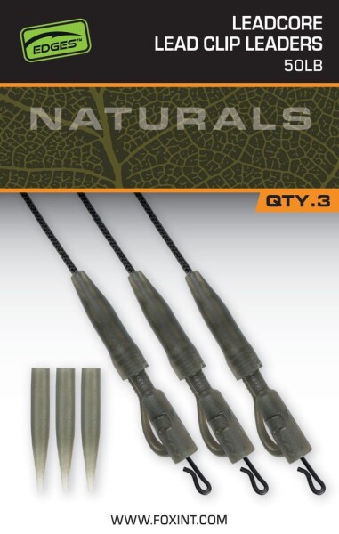 FOX Naturals Leadcore Lead Clip Leaders