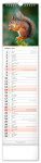 Nástěnný kalendář vázankový/kravata 2026 NOTIQUE - Lesní zvěř – Lesná zver, 12 x 48 cm