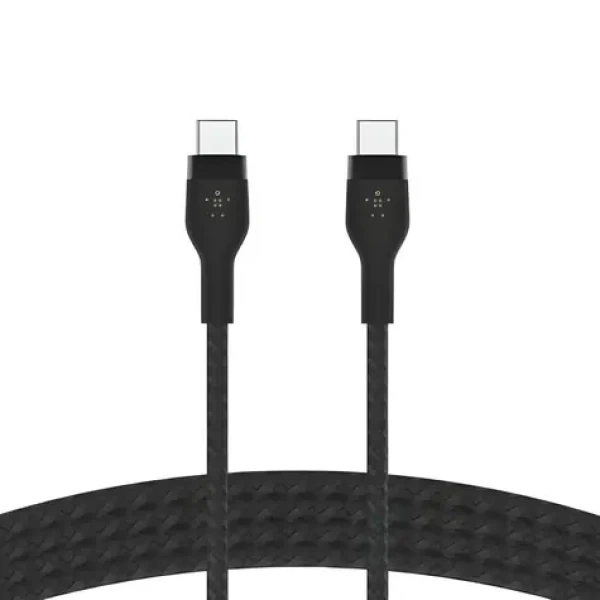 Belkin Flex CAB011bt2MBK černá / Kabel USB-C na USB-C / 60W / 2 m (CAB011BT2MBK)