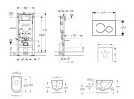 GEBERIT - Duofix Set předstěnové instalace, klozetu Oudee a sedátka softclose, tlačítko Sigma20, nerez SANI11CA6100B