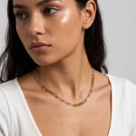 ELENYS Linka – pozlacený náhrdelník 18K žluté zlato Délka: 44+5 cm / max. 49 cm