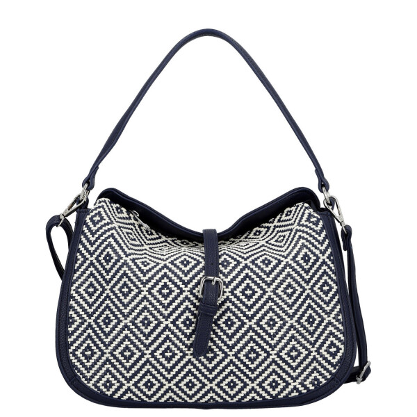 Módní dámská koženková kabelka do ruky Denira, modrá