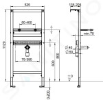 VILLEROY & BOCH - ViConnect Předstěnová instalace pro umyvadlo, 112 cm, univerzální použití 92214900