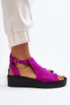 Zazoo 2914 Dámské sandály z semiše Fuchsie 40
