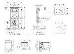 GEBERIT - Duofix Set předstěnové instalace, klozetu a sedátka Ideal Standard Tesi, tlačítka Sigma01, Aquablade, SoftClose, lesklý chrom 111.355.00.5 NU2