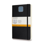 Zápisník Moleskine Expanded - měkké desky, L, linkovaný - černý