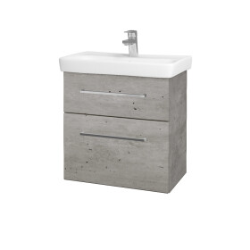 Dřevojas - Umyvadlová skříňka GO SZZ2 60 - D01 Beton / Úchytka T04 / D01 Beton 148584E