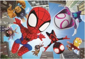 Clementoni 23777 Puzzle Spidey a jeho přátelé: Ve vzduchu MAXI 104 dílků