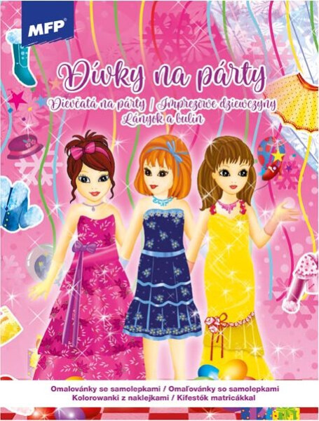 Omalovánky se samolepkami Dívky na párty 210x295mm/16s