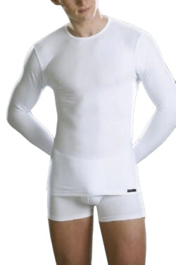 Pánské tričko 214 Authentic white CORNETTE Bílá