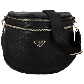 Trendy dámská koženková ledvinko-kabelka Senta, černá