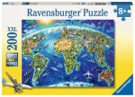 Ravensburger Velká mapa světa 200 dílků