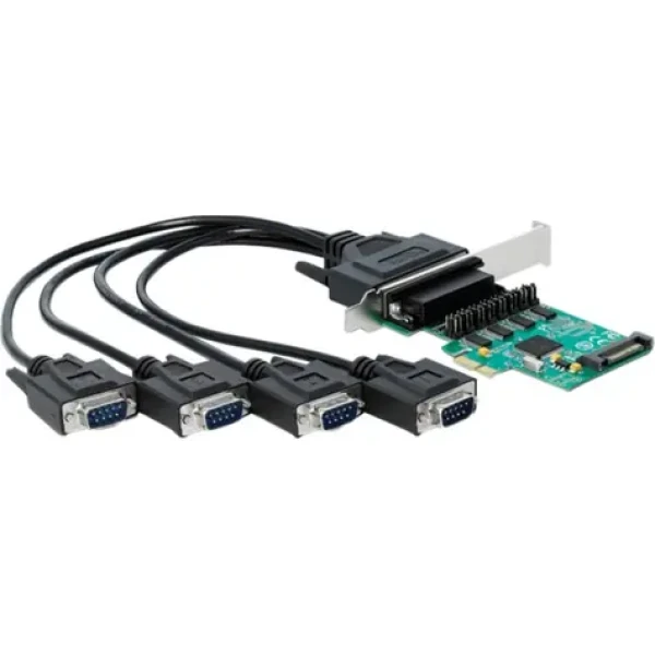Delock PCI Express Karta na 4 x Sériový RS-232 se zdrojem napětí (89938)