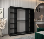 Šatní skříň Abi Y0 Barva korpusu: Dub artisan, Rozměry: 120 cm, Dveře: Černá