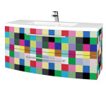 Dřevojas - Umyvadlová skříňka BRIO SZZ2 120 - Individuální odstín dle RAL/NCS / Individuální odstín dle RAL/NCS 81563