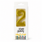Cake star Dortová svíčka LUXE zlatá č.2