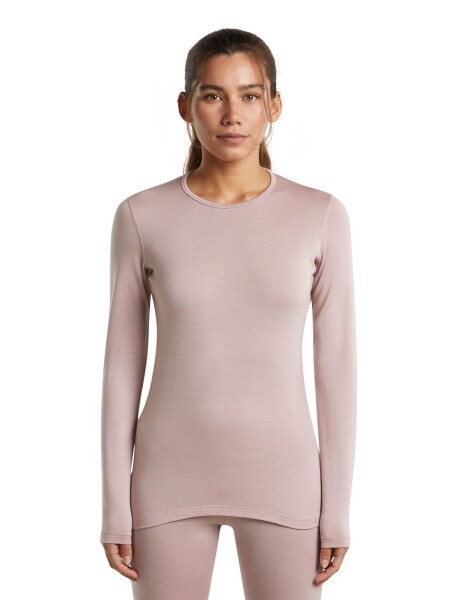 Dámské merino triko dlouhý rukáv ICEBREAKER Wmns 260 Tech LS Crewe, Pink Quartz velikost: M