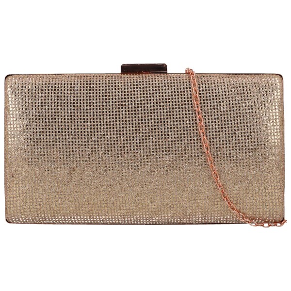 Třpytivé dámské psaníčko Moon Gillda, růžovo-zlaté