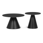 Konferenční stolek 70x70x41cm, keramika, mramor, CT-F4118 BK