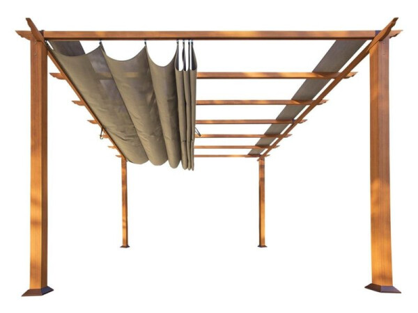 Paragon Outdoor Florida hliníková pergola 350x350x235 cm světle hnědá