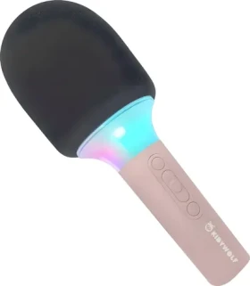 Kidywolf Bluetooth mikrofon se světlem růžová / Dětský mikrofon / Bluetooth / Svítící (418125)