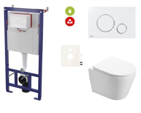 Cenově zvýhodněný závěsný WC set SAT do lehkých stěn / předstěnová montáž + WC SAT Infinitio SIKOSSIN70KECO SIKOSSIN70KECO