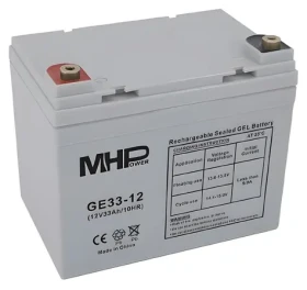 MHPower GE33-12 / Gelový akumulátor / GEL / 12V / 33Ah / T2-M6 / Deep Cycle (GE33-12)