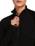 ICEBREAKER Women 200 ZoneKnit LS Half Zip, Black velikost: L