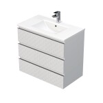 Koupelnová skříňka s umyvadlem SAT Cube Way 80x71x46 cm bílá mat CUBE3D803ZBMOD CUBE3D803ZBMOD