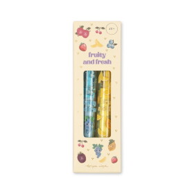 Konges Sløjd Guma v tužce s vůní Lemon – set 2 ks, modrá barva, žlutá barva, plast