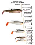 Savage Gear Gumová nástraha Cannibal Shad bulk White & Black - 15cm 33g,Savage Gear Gumová nástraha Cannibal Shad bulk White & Black - 15cm 33g