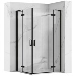 REA/S - Sprchová kabina Hugo Double Black 100x100 KPL-K6602