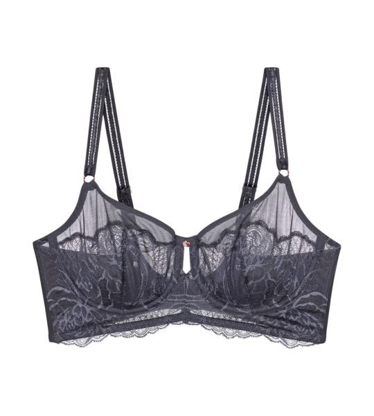 Dámská podprsenka Wild Peony Florale W01 - GRAY - šedá 00DK - TRIUMPH GRAY 80E
