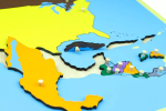 Moyo Montessori Moyo Montessori Puzzle - mapa Severní Amerika - bez rámečku