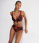 SUMMER PALM - Maxi-bikini spodky: vysoké krytí a nastavitelné boky Triumph BROWN 38
