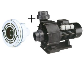 Čerpadlo protiproudu 66 m3/h, 400V, 2,2 kW+hlavice protiproudu(tryska 40 mm+sání)
