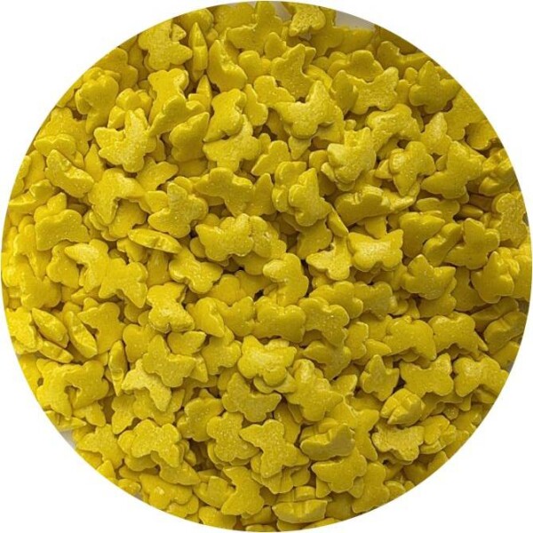 Cukrové zdobení žlutí motýli 80g - I LOVE CAKES