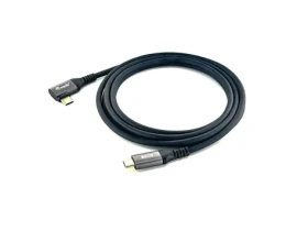 Equip USB-C - USB-C 90° černá / Kabel / USB 2.0 / PD 100 W / 3 m (128893)