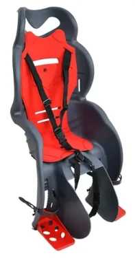 RULYT FLORIDA šedo-červená / Dětská cyklosedačka / na zadní nosič / nosnost 22 kg / pro kola 24-28"