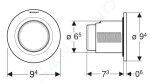 GEBERIT - Splachovací systémy Oddálené ovládání splachování typ 01, pro nádržku pod omítku 8 cm, easy to clean, matný chrom 116.041.JQ.1