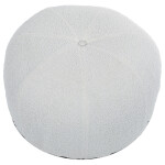 Taburet, bílá Bouclé látka.