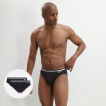 Pánské slipy 2 ks DIM COTTON STRECH SLIP 2x - DIM - černá M