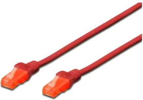 Digitus / Patch kabel Cat6 U/UTP / RJ45 / 1 m / červená / LSZH (DK-1617-010/R)
