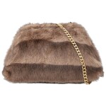 Stylová dámská plyšová crossbody kabelka Bateia, khaki