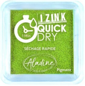 Razítkovací polštářek IZINK Quick Dry rychleschnoucí - olivově zelený