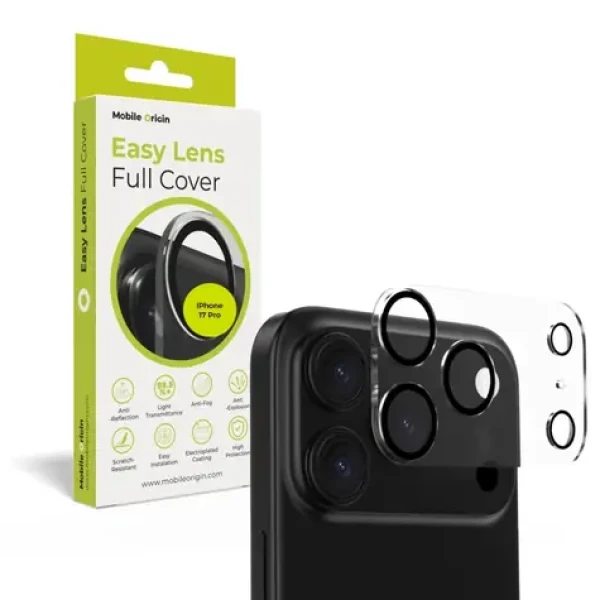 Mobile Origin Easy Lens full cover iPhone 17 Pro čirá / Ochrana čoček (FRL-LGFC-i17Pro-CLR)