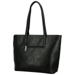 Módní dámská koženková kabelka na rameno Avery, černá