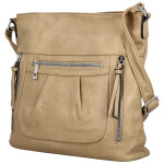 Stylová dámská koženková crossbody kabelka Minja, béžová