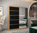 Šatní skříň Abi V2 Barva korpusu: Dub Sonoma, Rozměry: 200 cm, Dveře: Dub sonoma